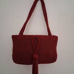 The sak Red Crocheted Shoulder bag