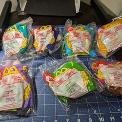 1999 Disney Winnie the Pooh Plush Keychain McDonald's Lot Of 7 INCOMPLETE