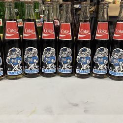 Coca Cola collectables tar heel full bottles