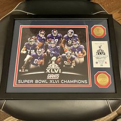 2012 Highland NY GIANTS Super Bowl XLVI Champions Picture Frame