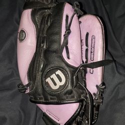 Wilson Softball Glove ( purple & black, nice) 