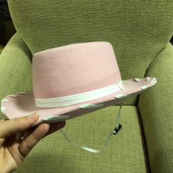 $15 kids pink cowboy hat -100 % wool felt - great condition - SIZE IS 55cm / 21.7 inches 