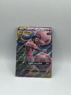 Non TCG Pokemon Messi & Mew Gx Fan Art Card