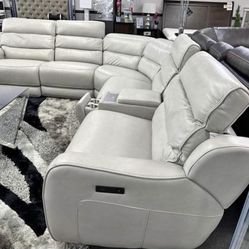 Leather Reclining Sectionals 