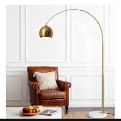 New brass marble arc floor lamp