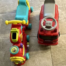 Train & Fire Truck 