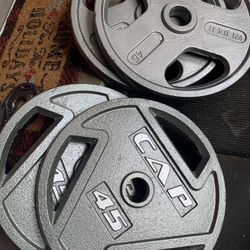 4x45 Lbs Olympic Weights Plates $75/ Pair