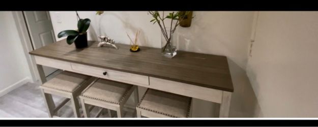Bar table with seats