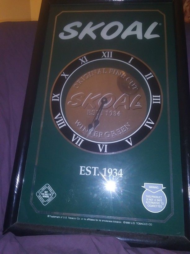 Skoal Tobacco Vintage Picture frame Clock