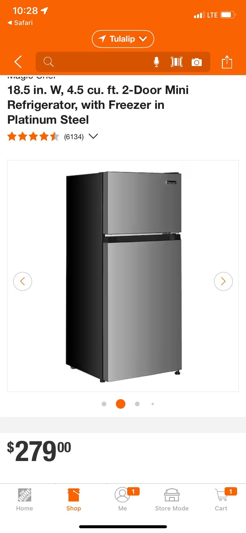 Magic Chef Fridge With Freezer