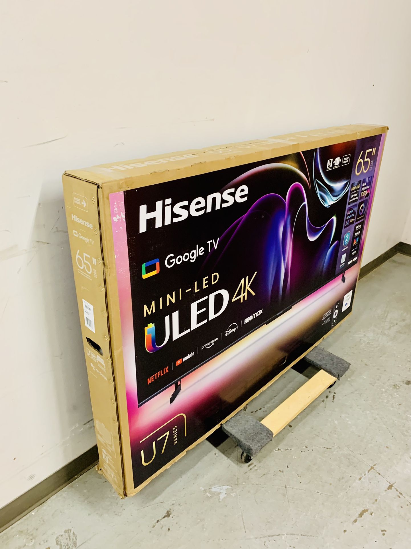 Hisense - 65" Class U7 Series Mini-LED QLED 4K UHD Smart Google TV Brand New In Box Will Deliver