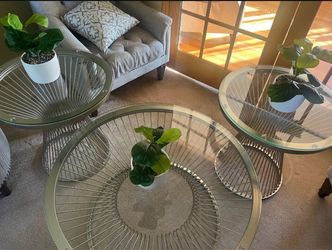 Living room three piece table set