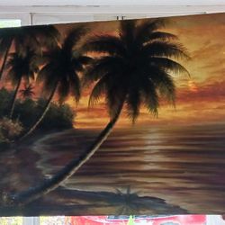 Island Painted On Canvas 