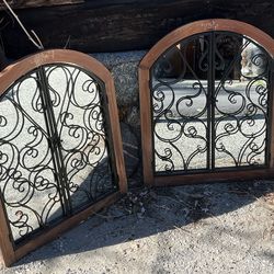 Decorative Mirrors With Working Metal Shutters