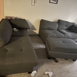 Small Sectional With Ottoman 