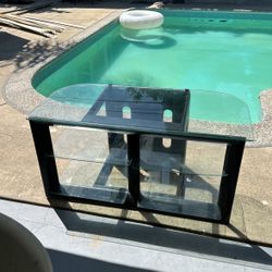 Wood/glass Table for TV Set