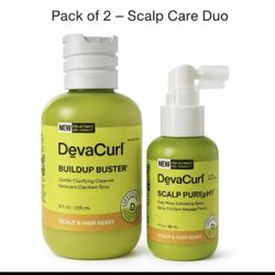 DevaCurl Scalp Care Duo Buildup Buster 8oz & Scalp PuriPHy Spray 3oz (Pack of 2)