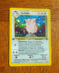 LP WOTC 1999 1st Edition Holo Clefable 1/64 Jungle Set Pokemon Card
