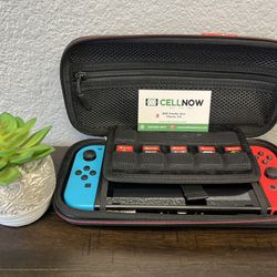 June Promo ☀️ Nintendo Switch Red/Blue with Games & Case