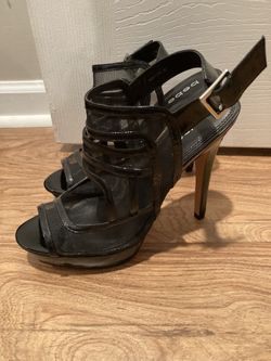 Black Bebe Mesh Sandals Size 9 Womenβs Shoes
