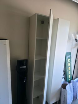 Ikea NYSJON White High Cabinet (2)