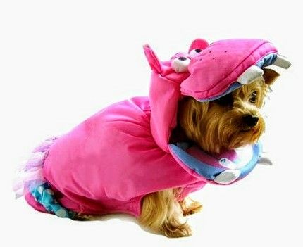 Pink Hippopotamus Doggie Dress/Costume