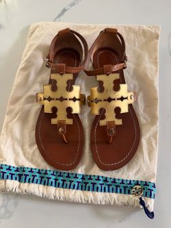 Tory Burch Leather Flat ankle Sandals