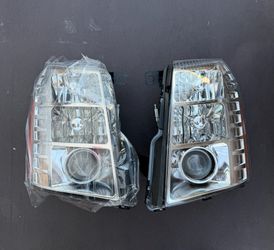 Pair HID Projector 2007-2014 Cadillac Escalade headlights Headlamps Lights Assembly Left Right Side