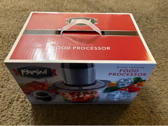 NEW Parini 8-Cup Food Processor - 450W Glass Bowl