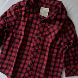 First Impressions Baby Plaid Long Sleeve Shirt 