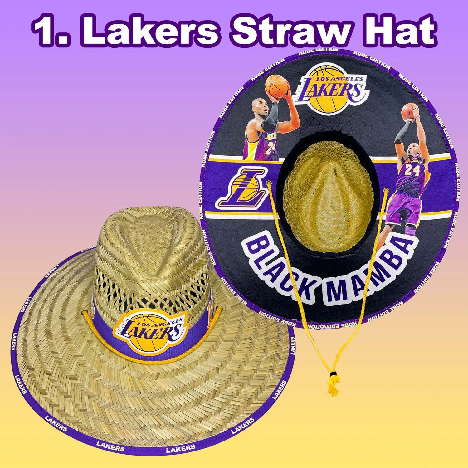 Los Angeles Lakers Kobe Edition straw hat (Great Gift 🎁) Just N Time 4 Spring Same Day Shipping If Paid By 3pm (I Also Have Other Team’s)