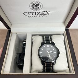 Black Citizen Eco Drive Watch 