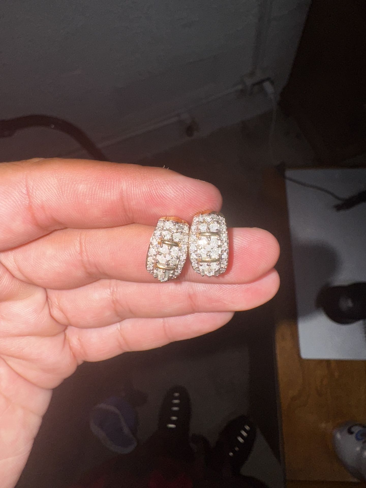 Ear Cuff 10K Diamond Earrings