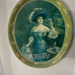 Pepsi Advertisement Vintage  Serving Tray-Debutante-soda Ad  10 1/2" X 12 3/4"