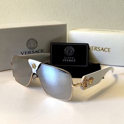 New Versace Oversized Rectangular Sunglasses 
