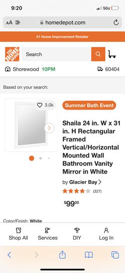 Bathroom vanity mirror