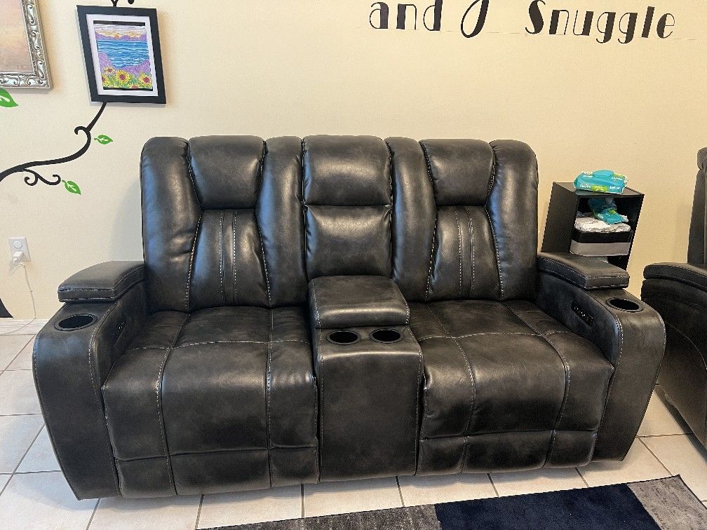 Phantom Steel II 2 Piece Zero Gravity Dual Power Living Room