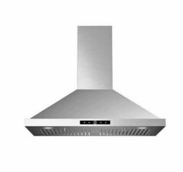 30 in. 500 CFM Ductless Convertible Wall Mount Range Hood in Stainless Steel with LED Lights, Filter and Touch Control