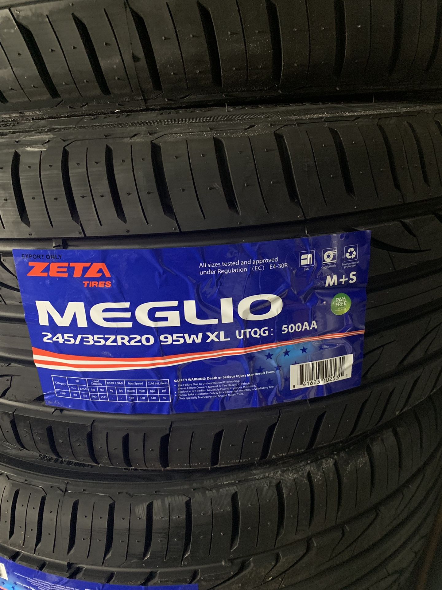 New tires mounted and balance and alignment free 245-35-20 finance available only $39 down
