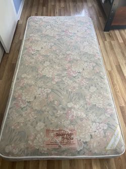 Twin Medium Firm Mattress, Headboard, Footboard, Sides, + Side Table