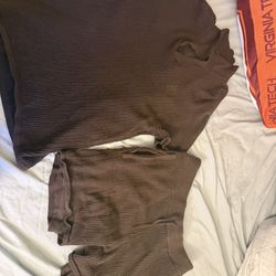 Alo knit polo and shorts set size M