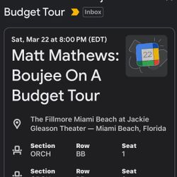 Matt Mathews Comedy Show Tickets
