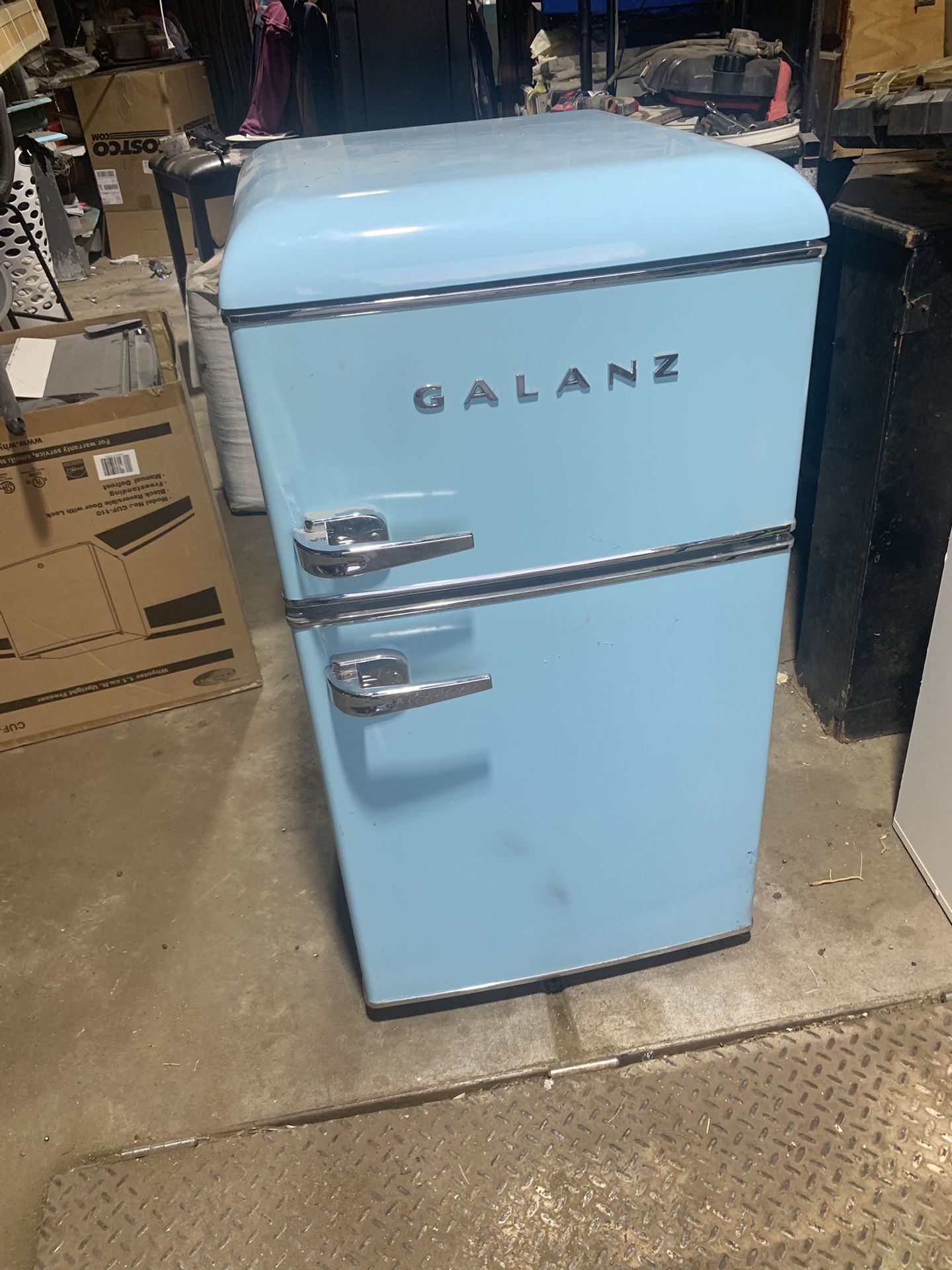 Galanz Retro Baby Blue Mini Fridge