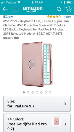 New Rose Gold IPad Pro Keyboard Case