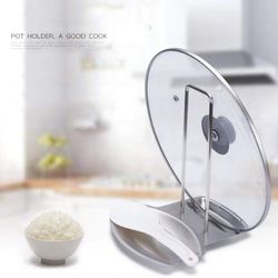 Pot lid spoon stainless steel rack- new!