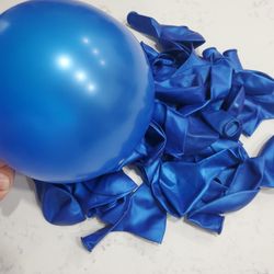 50 Metallic Royal Blue Party Balloons! 🥳 