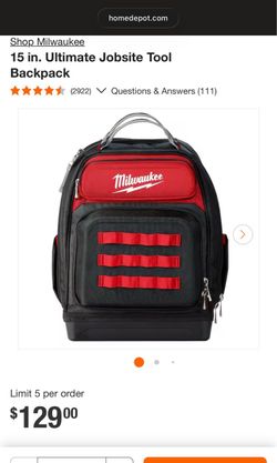 Milwaukee packout back pack