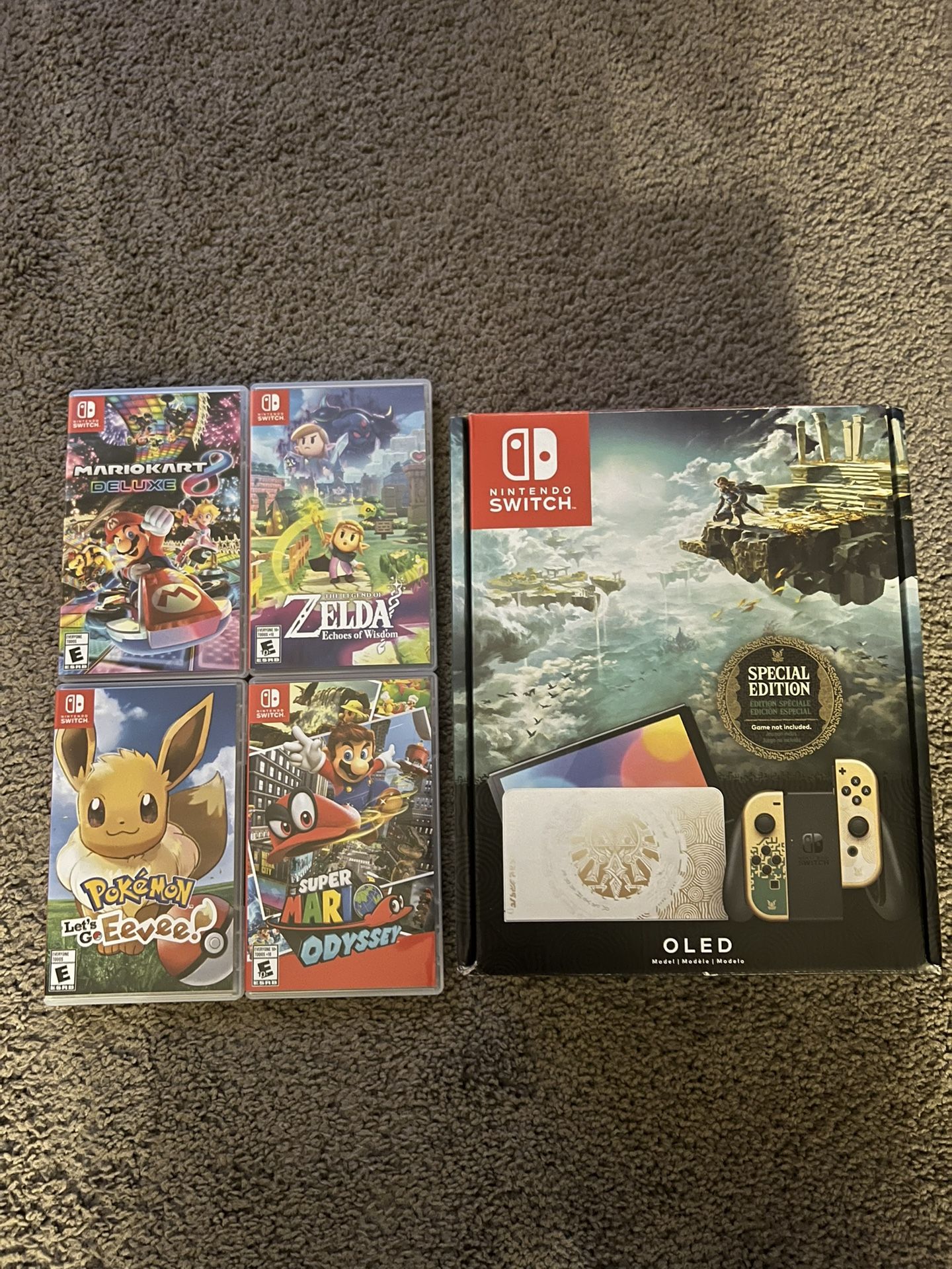 Nintendo Switch OLED Zelda Special Edition With Games Included