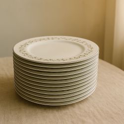 Sheffield Japan 1980s Elegance Fine China Set Of 12 Dinner Plates, 10”