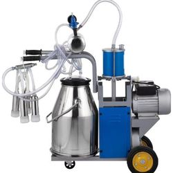 Electric Cow Milking Machine, 1440 RPM, 10-12 Cows per Hour, Electric Milking Machine with 25L